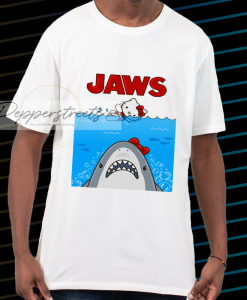 Jaws hello kitty t shirt