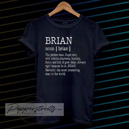 Adult Definition First Name Brian Men tshirt