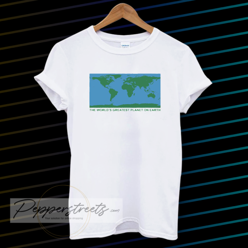 the world's greatest planet tshirt (white)