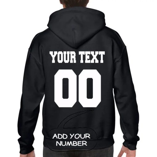 Custom HOODIE Sweatshirt Add Create Your Name Number Back