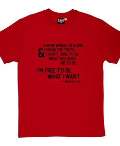 Free muhammad ali quote tshirt