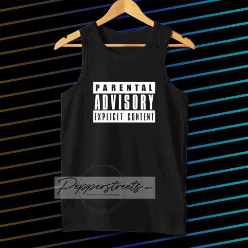 Parental advisory black tanktop