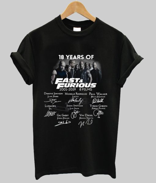 18 year Fast and Furious t shirt