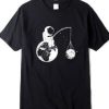 Astronaout Fishing Moon T-Shirt 247x300