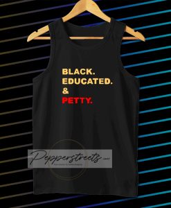 Black educated and petty adult tank-top