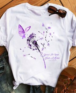 Butterfly Flower Dandelion Spread The Hope Find A Cure Funny Lupus Awareness Unisex T Shirt