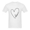 White heart t-shirt