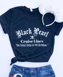 Black pearl cruise lines t shirt