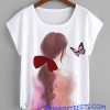 Figure And Butterfly Print Tee