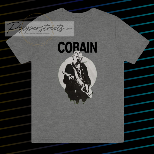 Kurt cobain standing guitar photo t-shirt