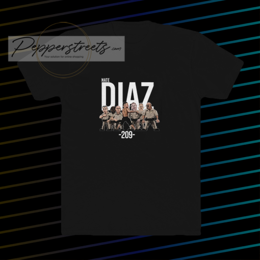 Nate diaz police 209 ufc t-shirt