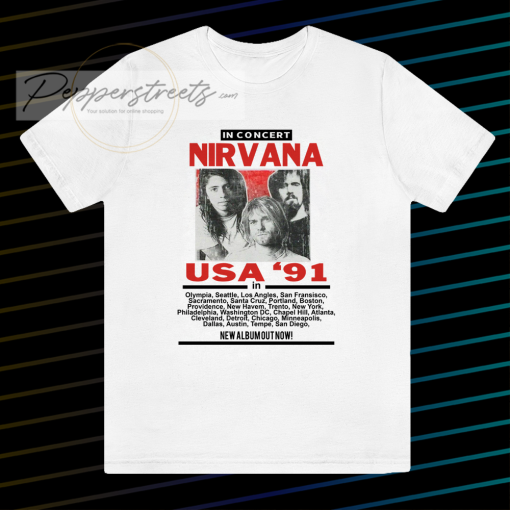 Nirvana in Concert ‘91 T Shirt