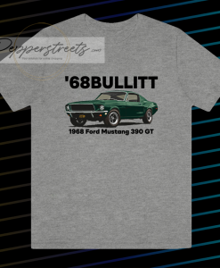 Steve McQueen 68 Bullitt Mustang 390 GT retro t-shirt