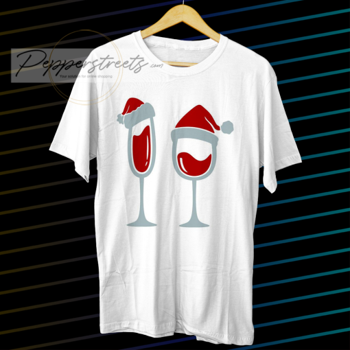 Christmas Wine Santa Cuttable T Shirt