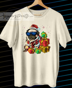 Hipster Dog Christmas T Shirt