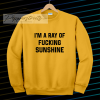 I'm A Ray Of Fucking Sunshine Sweatshirt