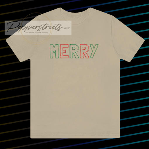 MERRY Crewneck Christmas T Shirt