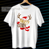 Reindeer Shaped Merry Christmas T Shirt