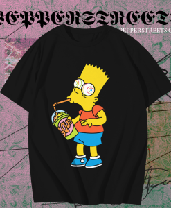 The Simpson Family Bart Simpson Brain Freeze T Shirt TPKJ1