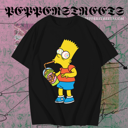 The Simpson Family Bart Simpson Brain Freeze T Shirt TPKJ1