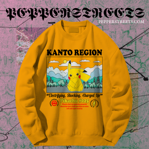 Pokemon Kanto Region Pikachu sweatshirt TPKJ1