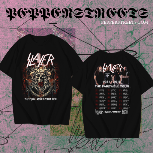 Slayer Final Farewell World Tour 2018 T-Shirt TPKJ1