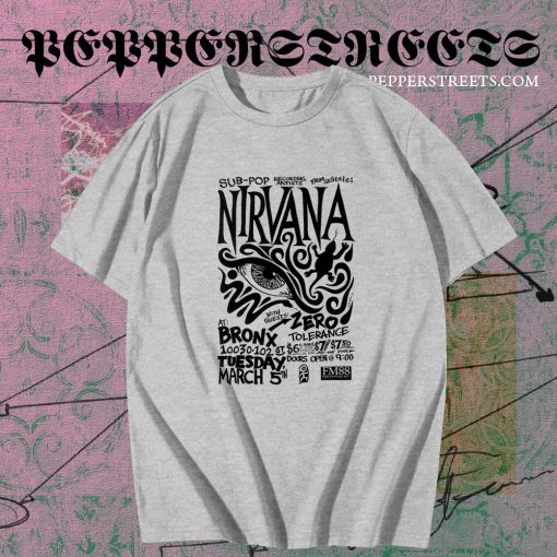 Live Nirvana Concert Chronology T-Shirt TPKJ3
