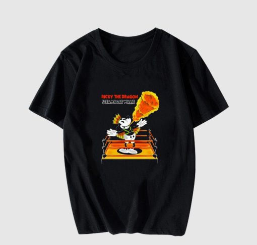 Mickey Mouse Ricky The Dragon Steamboat Willie T Shirt