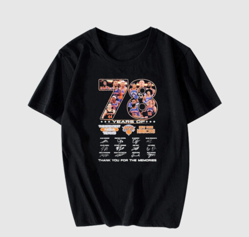 Official new York Knicks 78 Years Of The Memories T-Shirt